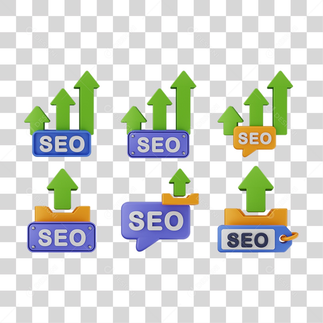 Elemento 3D Ícones Gráficos Seo Informação PNG Transparente