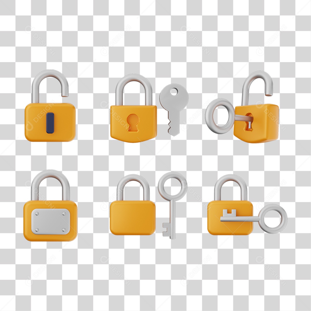 Ícones Cadeados Chaves PNG Transparente