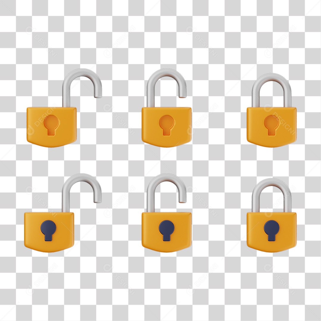 Ícones Cadeados Chaves PNG Transparente