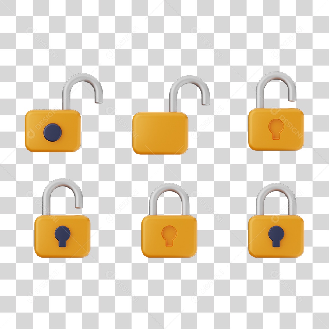 Ícones Cadeados Chaves PNG Transparente