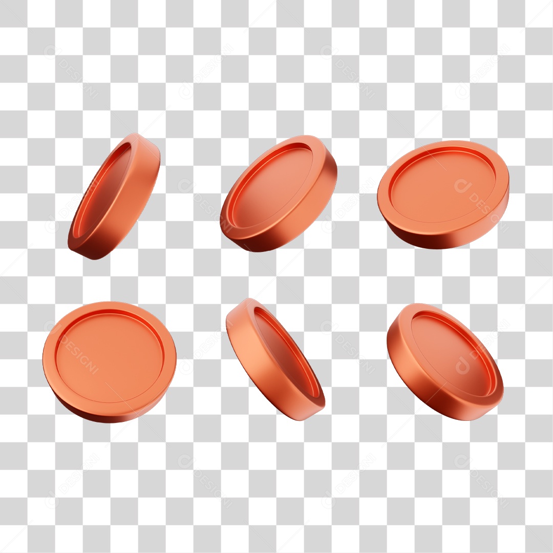 Elemento 3D Ícones Moedas Coin PNG Transparente