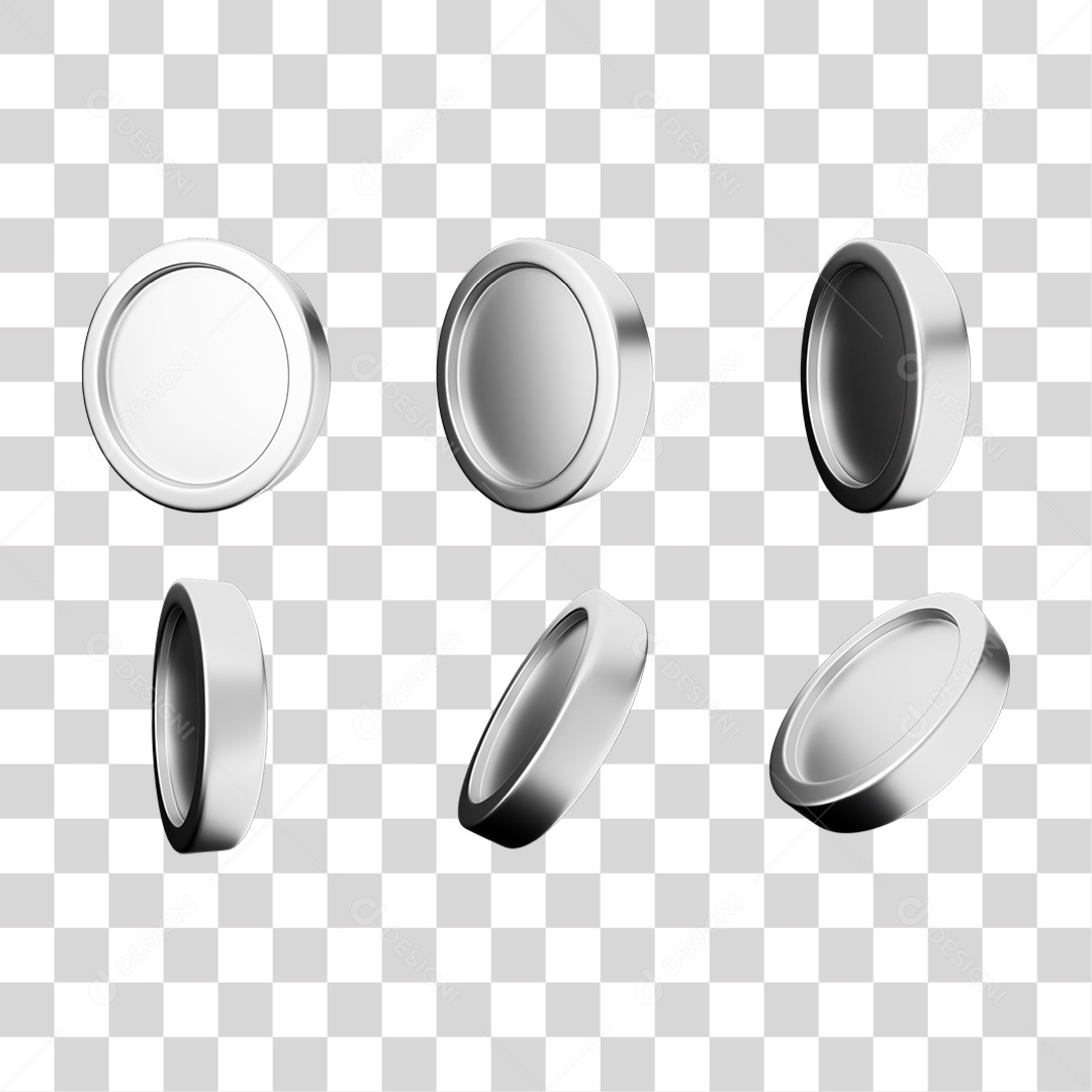 Elemento 3D Ícones Moedas Coin PNG Transparente