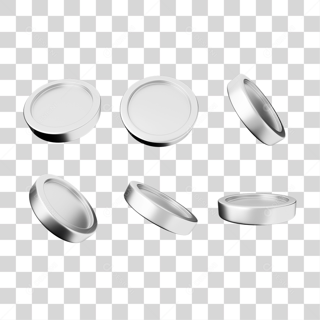 Elemento 3D Ícones Moedas Coin PNG Transparente