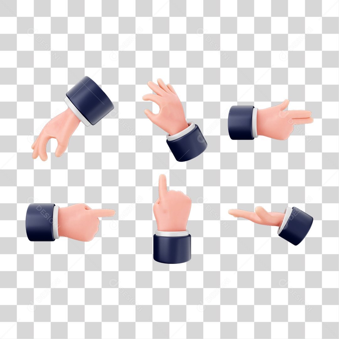 Ícones Mãos Gestos PNG Transparente