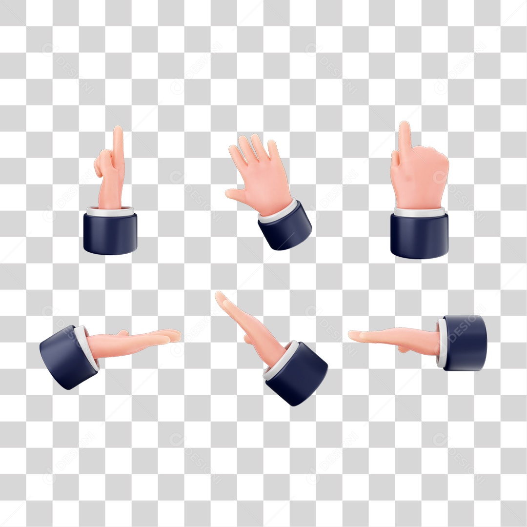 Ícones Mãos Gestos PNG Transparente