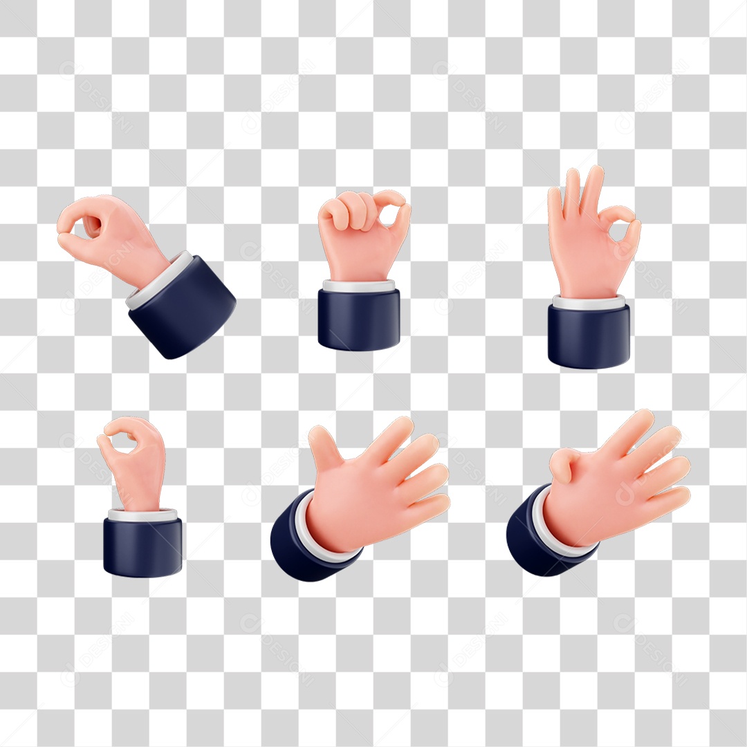 Ícones Mãos Gestos PNG Transparente
