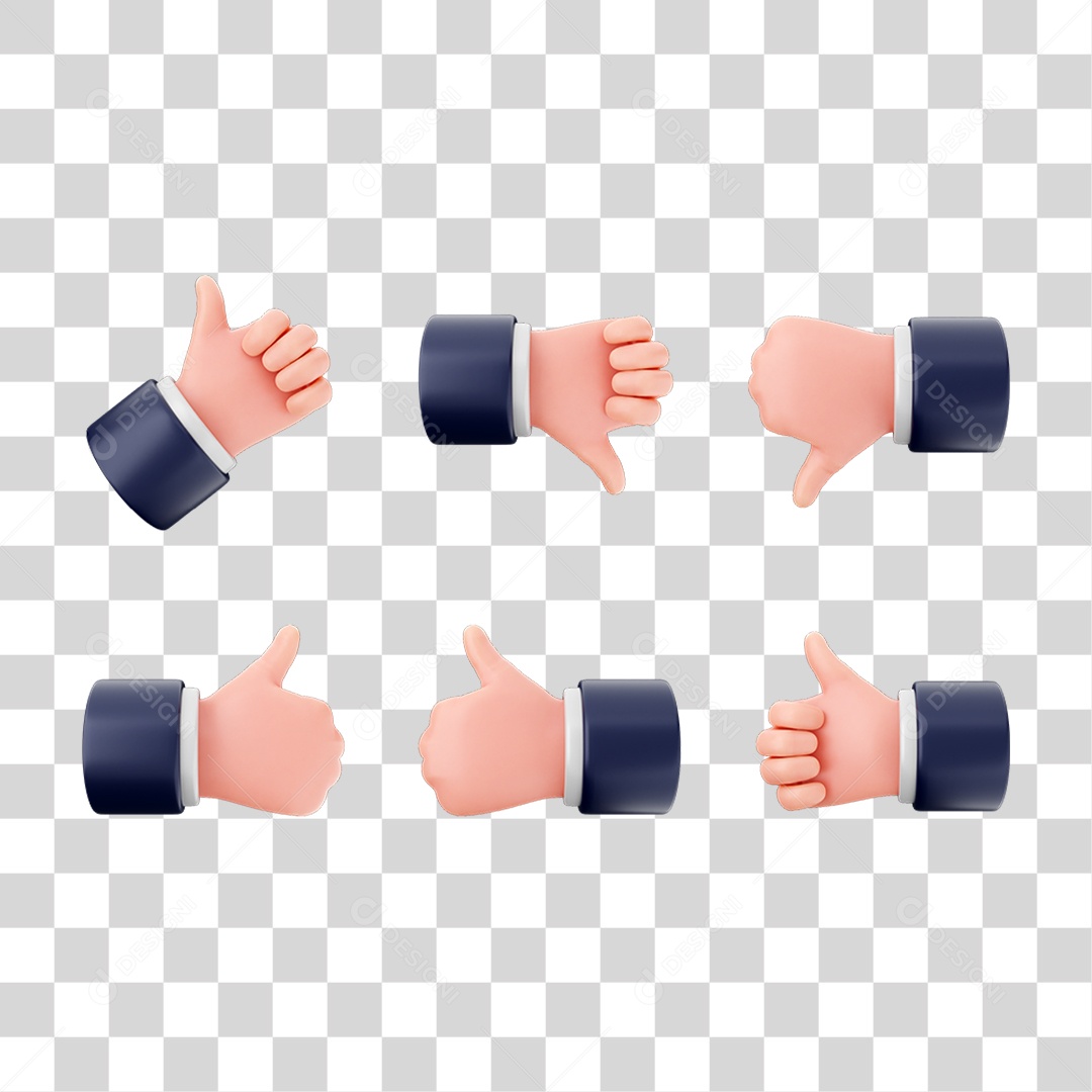 Ícones Mãos Gestos PNG Transparente