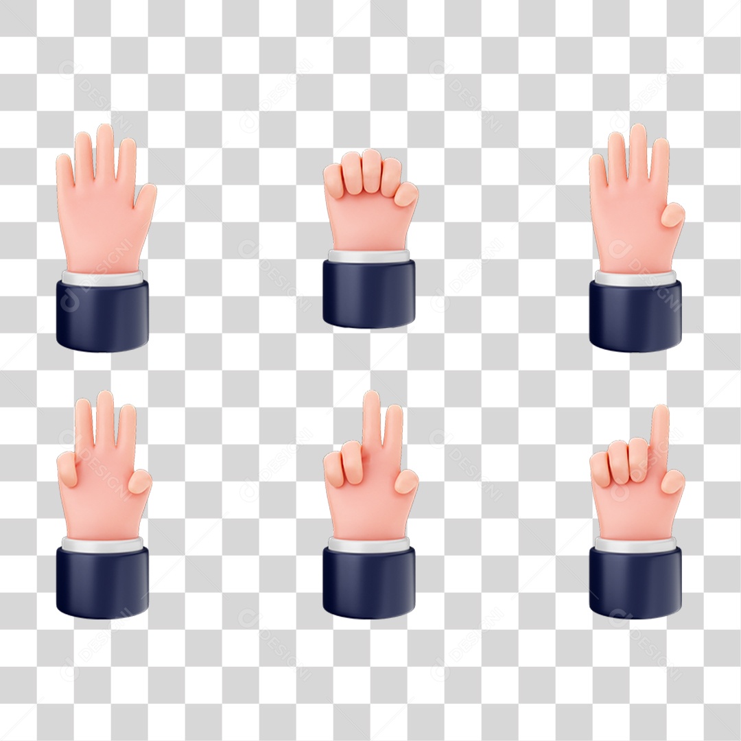 Ícones Mãos Gestos PNG Transparente