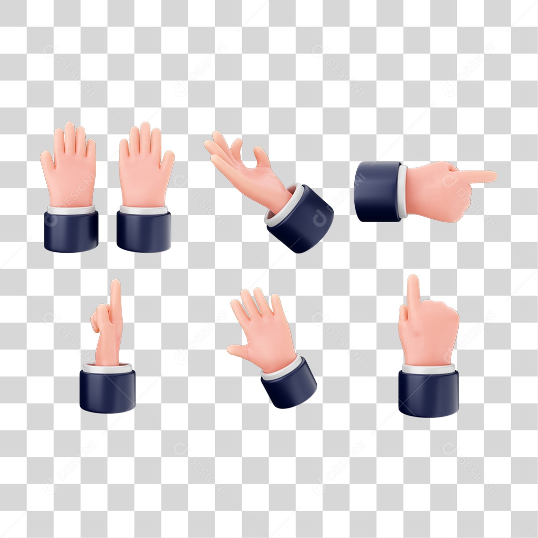 Ícones Mãos Gestos PNG Transparente