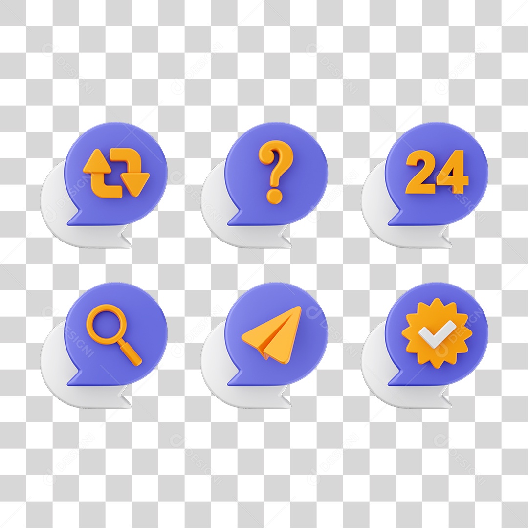 Conjunto de Ícones Caixa de Texto PNG Transparente