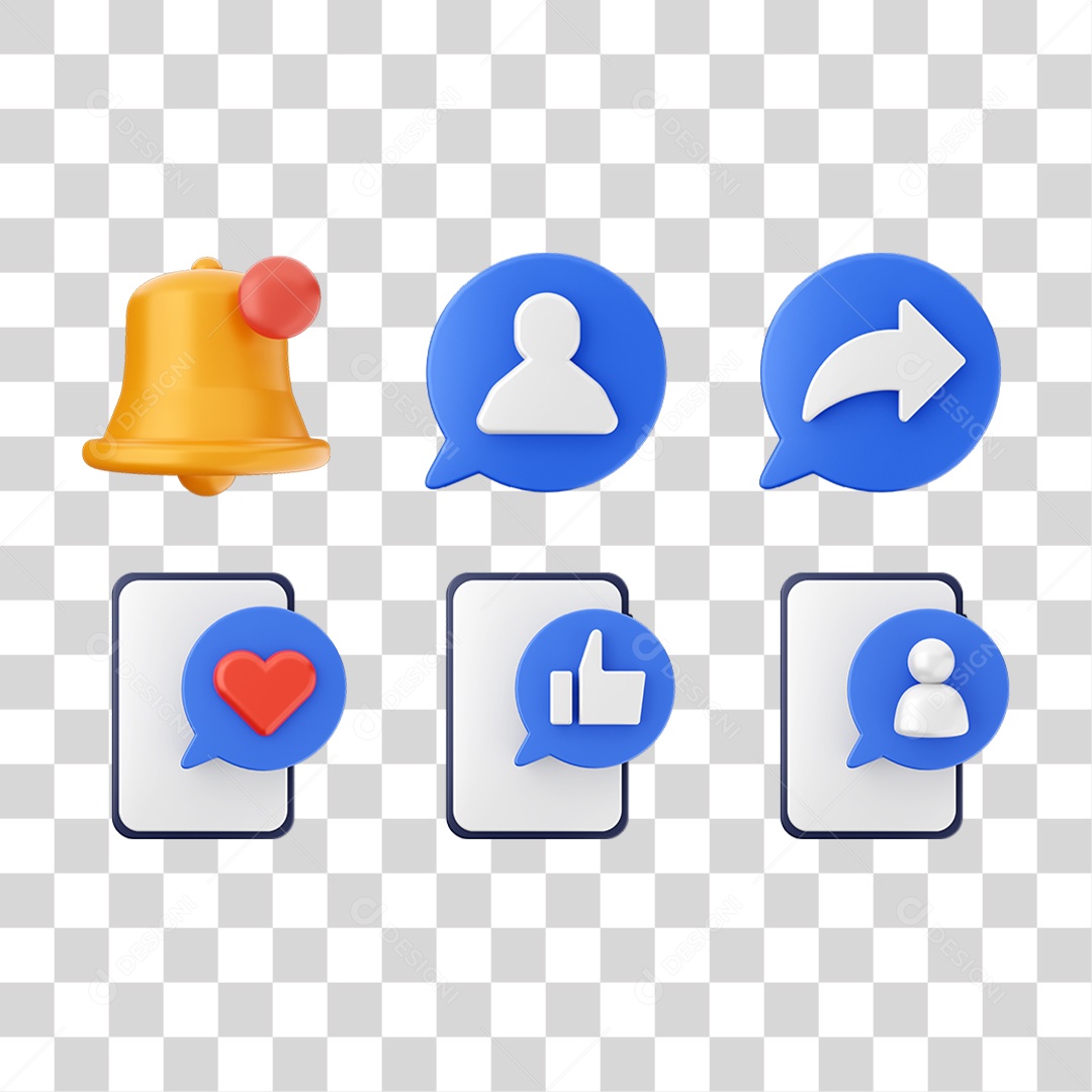 Conjunto de Ícones Contato PNG Transparente