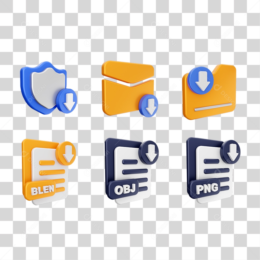 Conjunto de Ícones Computador Downloads Transferência PNG Transparente