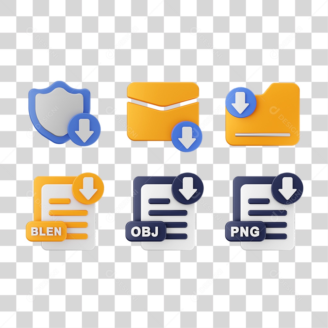 Conjunto de Ícones Computador Downloads Transferência PNG Transparente