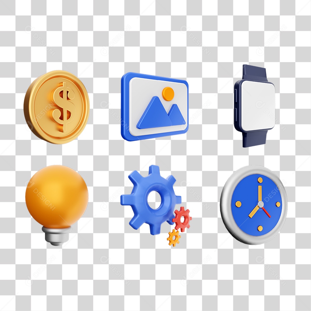 Pacotes de Ícones Aleatórios PNG Transparente