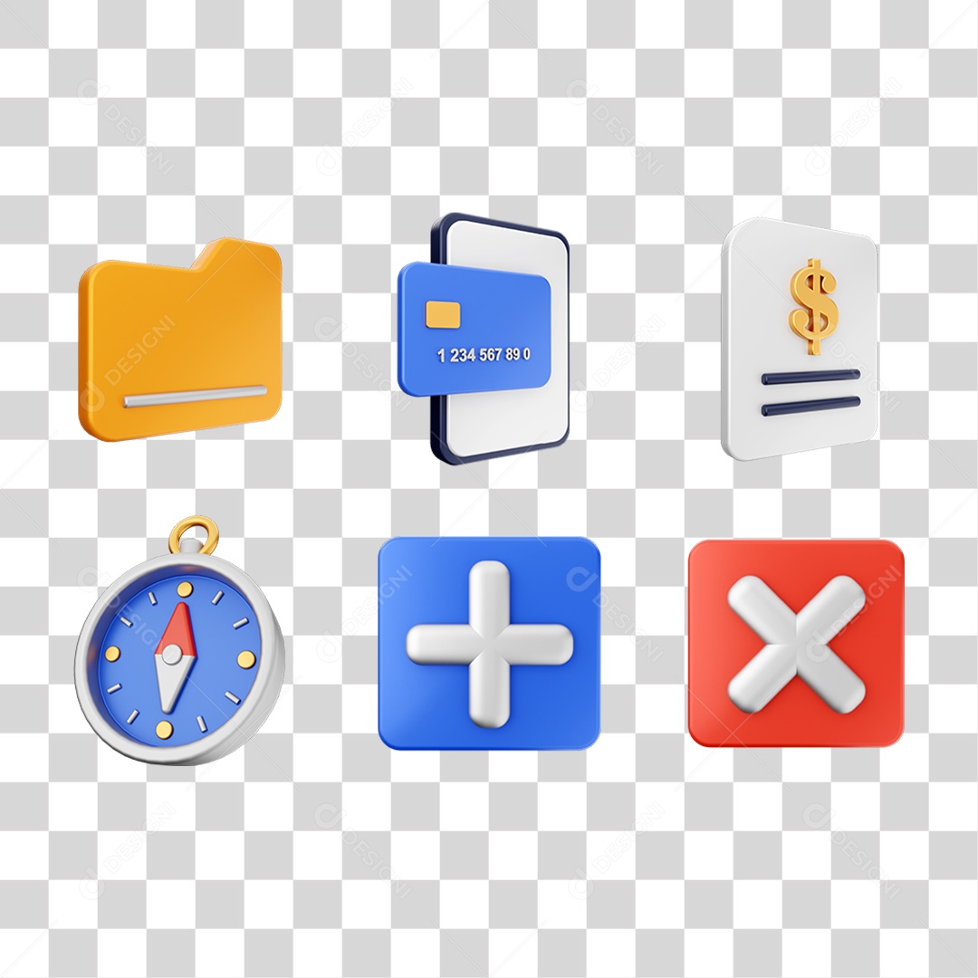 Pacotes de Ícones Aleatórios PNG Transparente