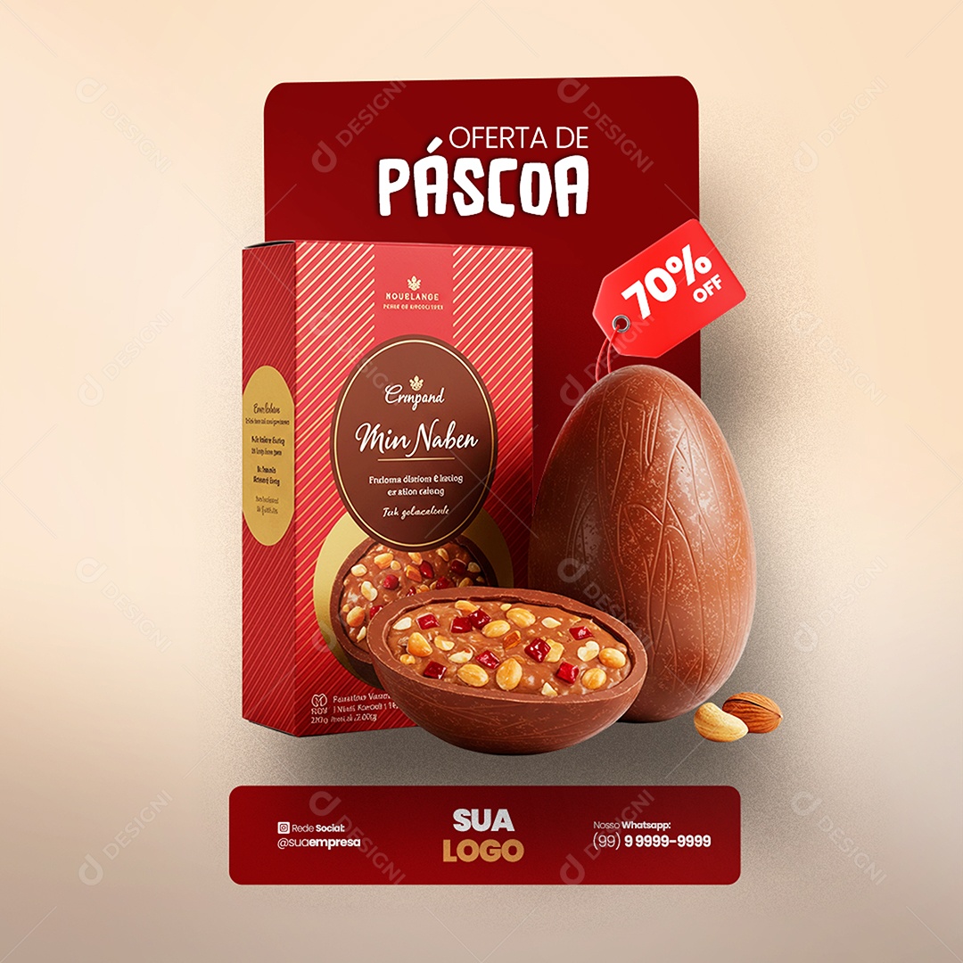 Oferta de Páscoa Social Media PSD Editável