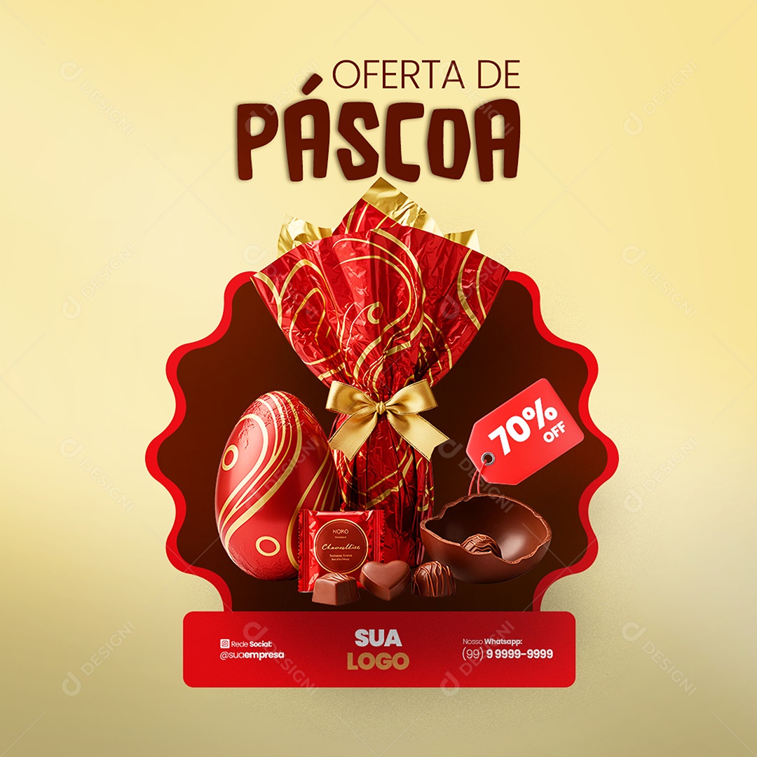 Oferta de Páscoa Social Media PSD Editável