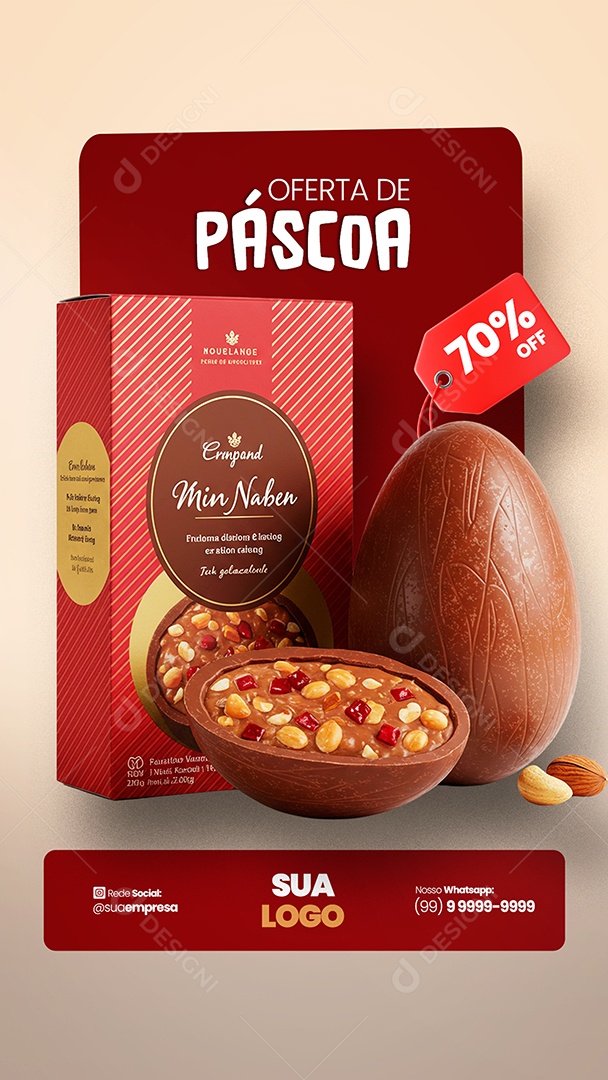 Story Oferta de Páscoa Social Media PSD Editável