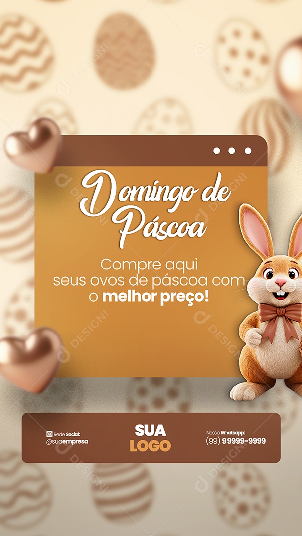 Story Domingo de Páscoa Social Media PSD Editável