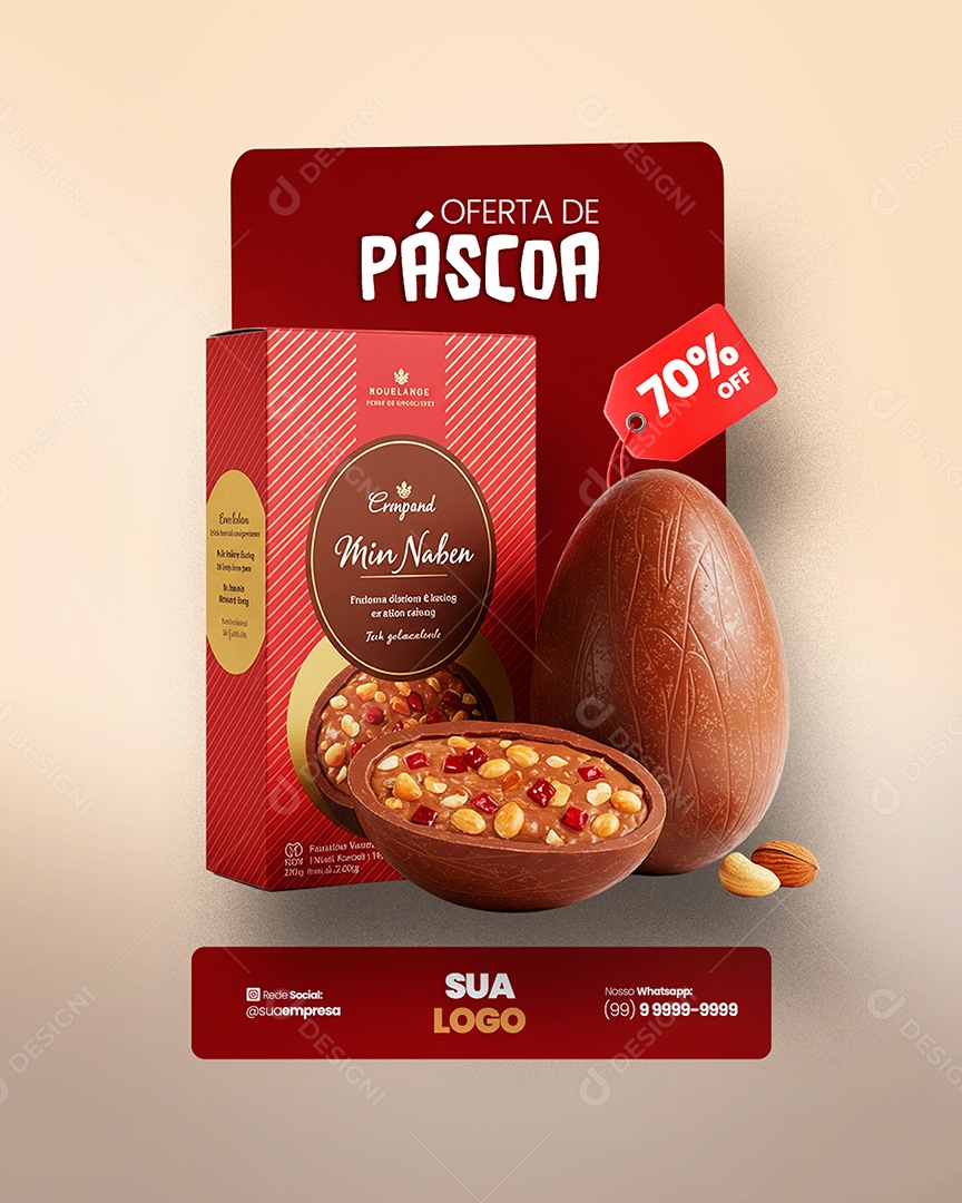 Oferta de Páscoa Social Media PSD Editável