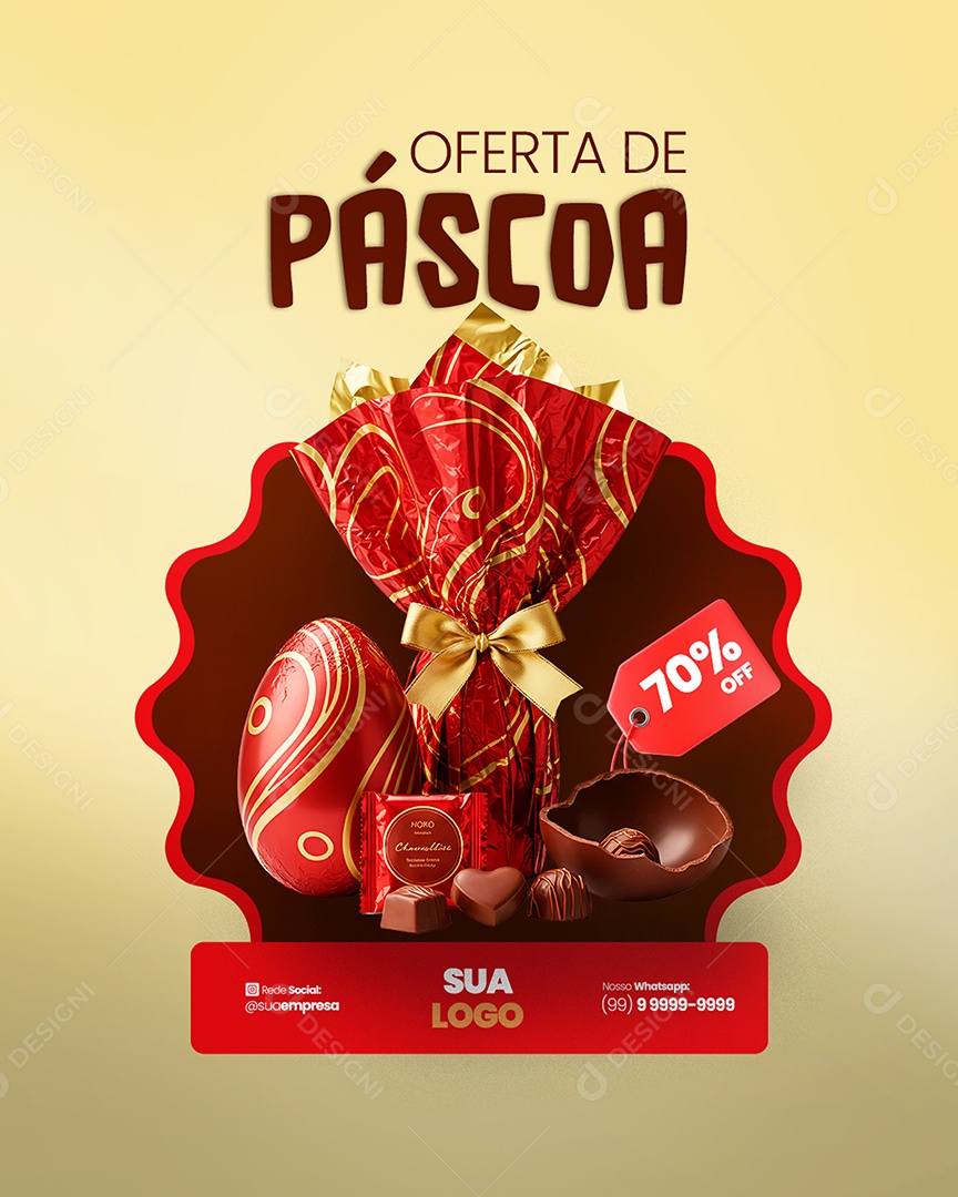 Oferta de Páscoa Social Media PSD Editável