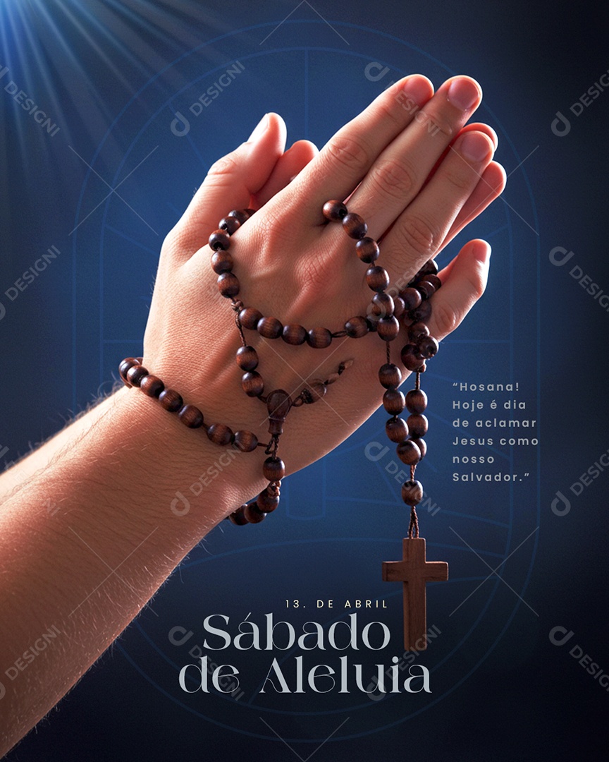 Sábado de Aleluia 19 de Abril Social Media PSD Editável