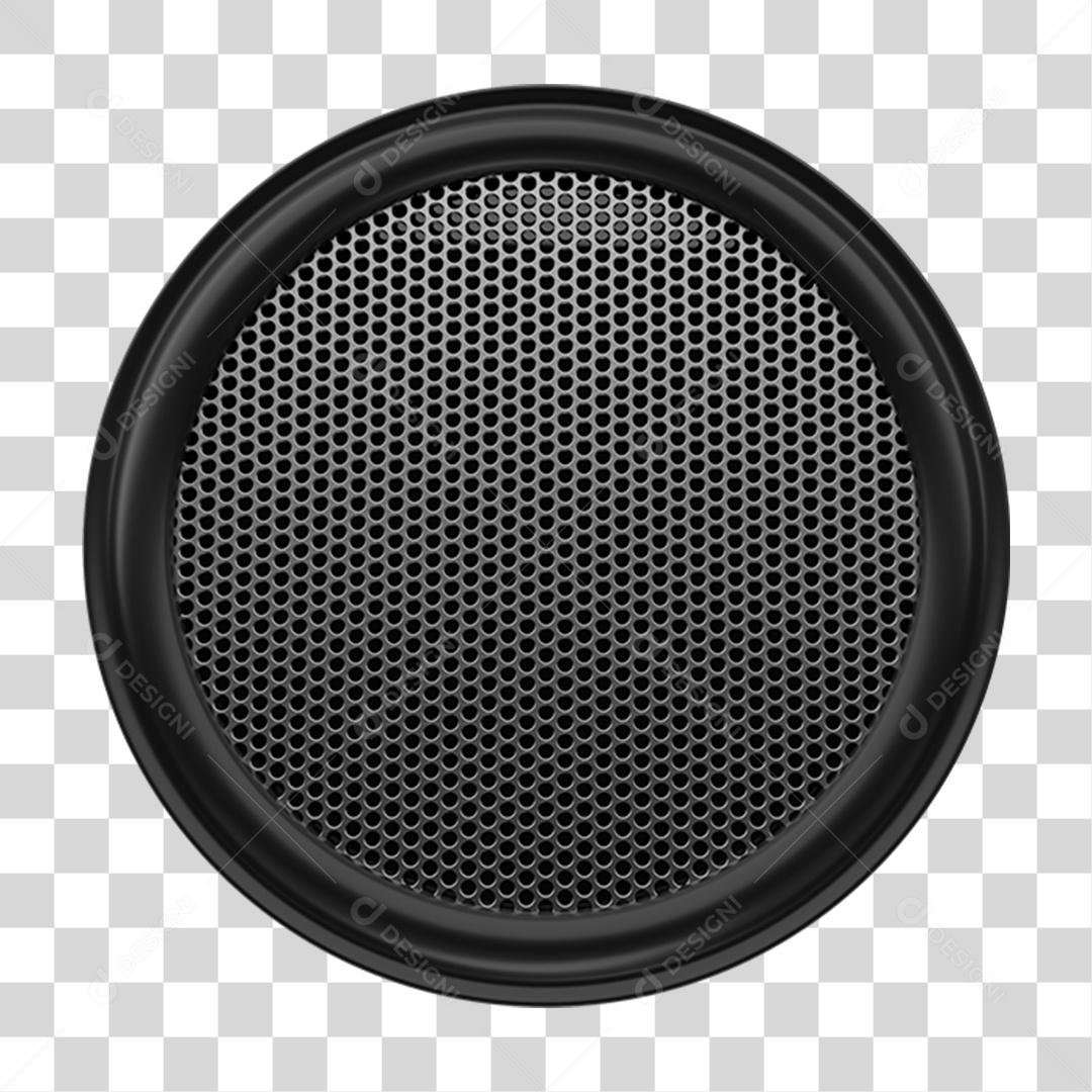 Elemento 3D Placa Redonda Grades PNG Transparente