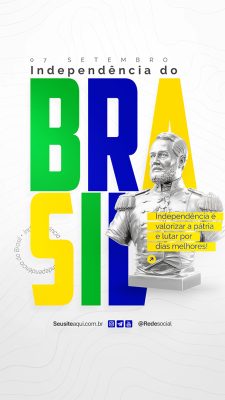 Story Dia da Independência do Brasil 07 de Setembro Social Media PSD Editável