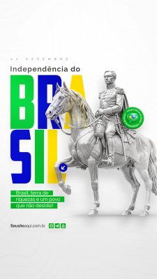 Story Dia da Independência do Brasil 07 de Setembro Social Media PSD Editável