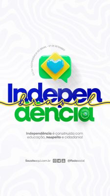 Story Dia da Independência do Brasil 07 de Setembro Social Media PSD Editável