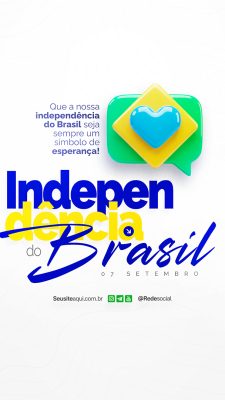 Story Dia da Independência do Brasil 07 de Setembro Social Media PSD Editável