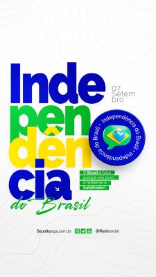 Story Dia da Independência do Brasil 07 de Setembro Social Media PSD Editável