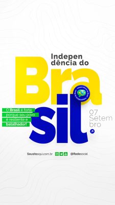 Story Dia da Independência do Brasil 07 de Setembro Social Media PSD Editável