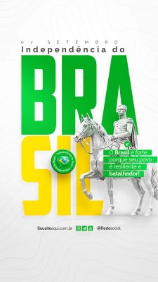 Story Dia da Independência do Brasil 07 de Setembro Social Media PSD Editável
