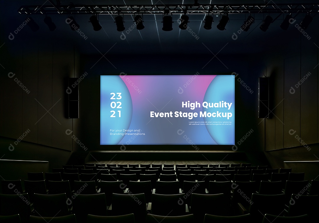 Palco de Evento PSD Mockup Editável