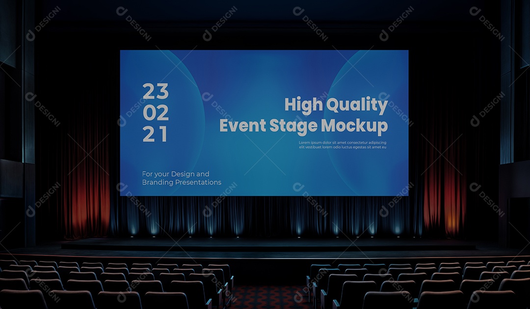 Palco de Evento PSD Mockup Editável