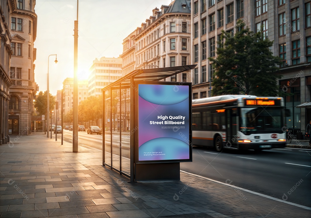 Outdoor Publicitário PSD Editável Mockup