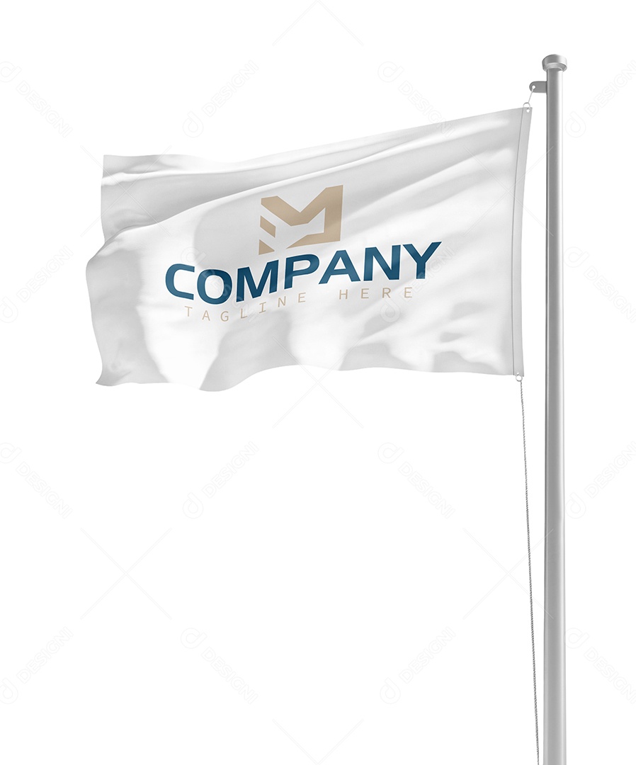 Mockup de Bandeira PSD Editável