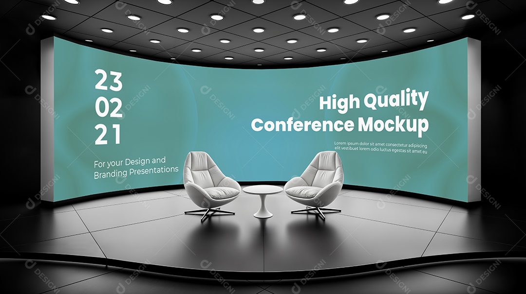 Espaço de Eventos PSD Editável Mockup