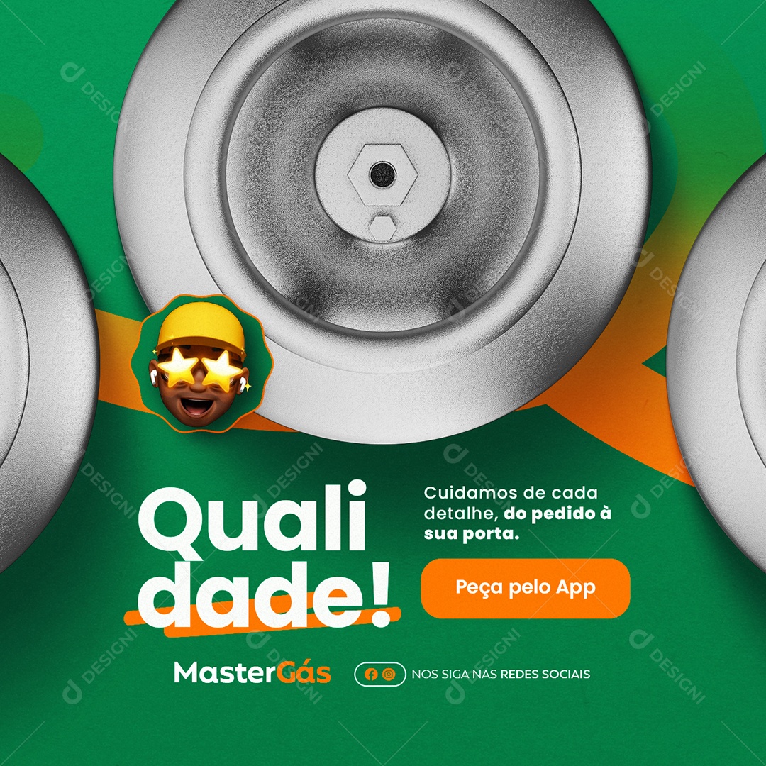 Distribuidora de Água e Gás Qualidade Social Media PSD Editável
