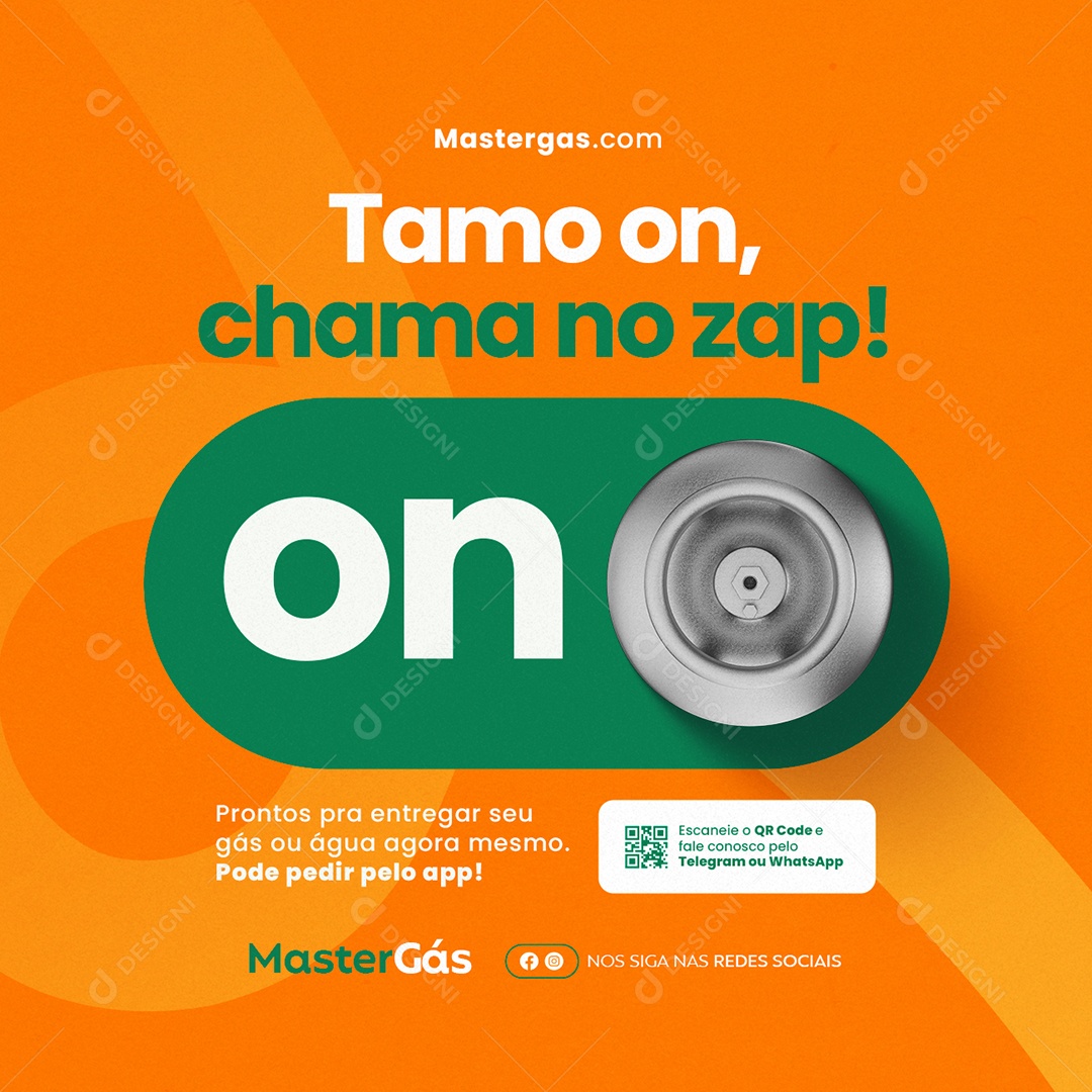 Distribuidora de Água e Gás Tamo On Social Media PSD Editável