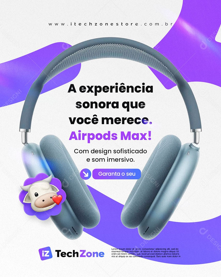 Loja de Celular A Experiência Sonora Que Você Merece Social Media PSD Editável