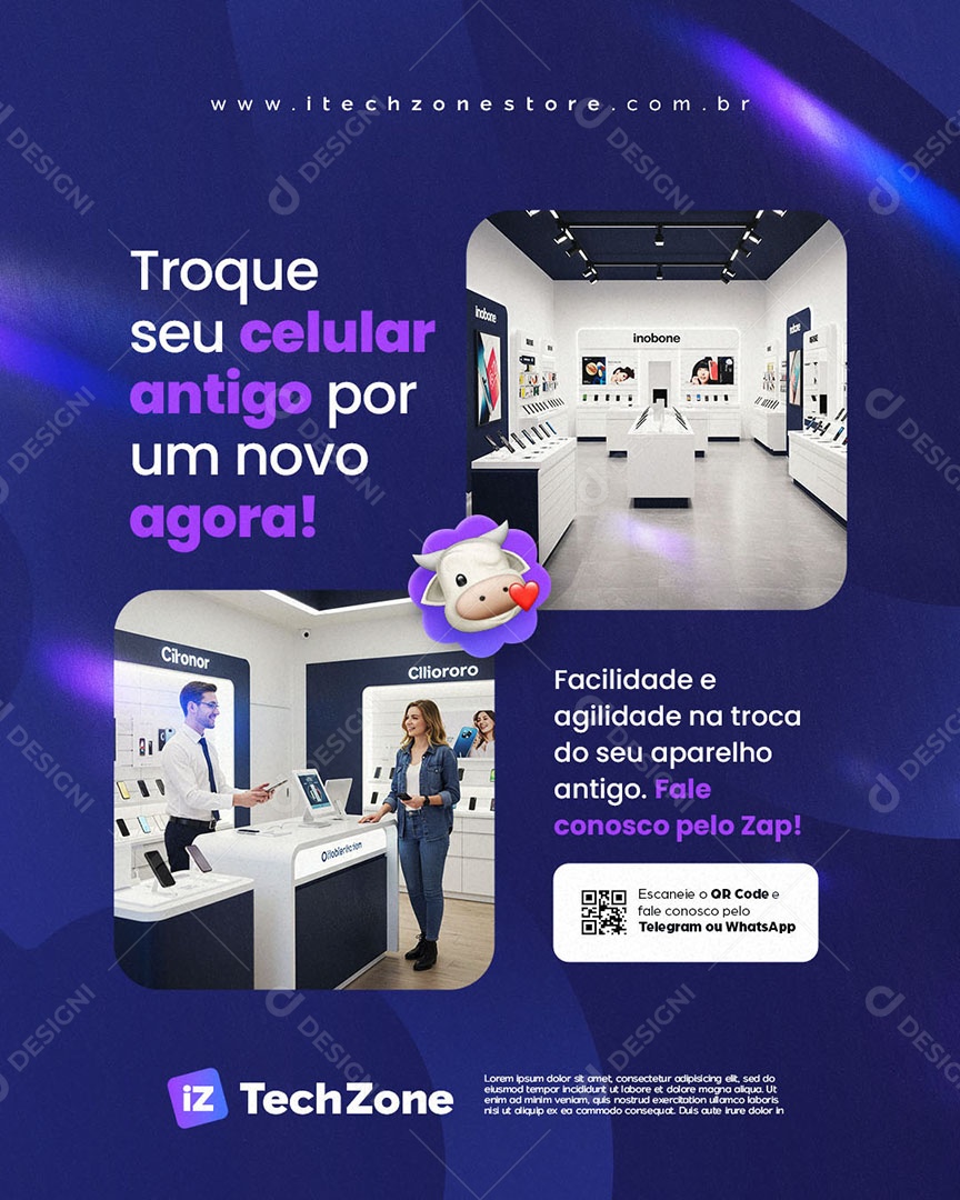 Loja de Celular Troque seu Celular Antigo Social Media PSD Editável