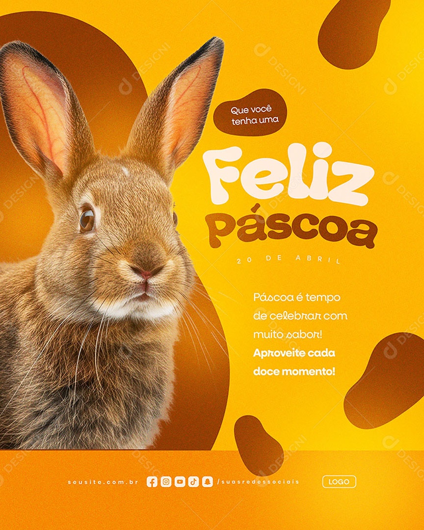 Que Você Tenha Uma Feliz Páscoa Social Media PSD Editável