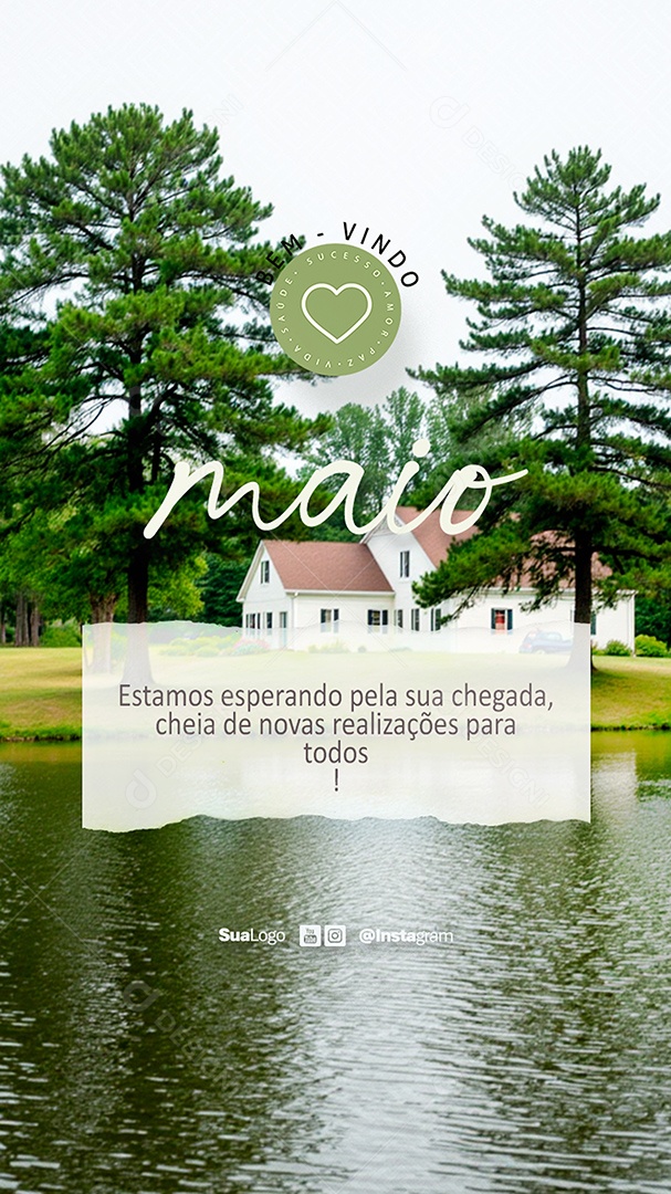 Story Bem Vindo Maio Novas Realizações Social Media PSD Editável