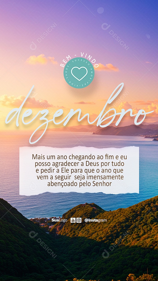 Story Bem Vindo Dezembro Mais um Ano Chegando ao Fim Social Media PSD Editável