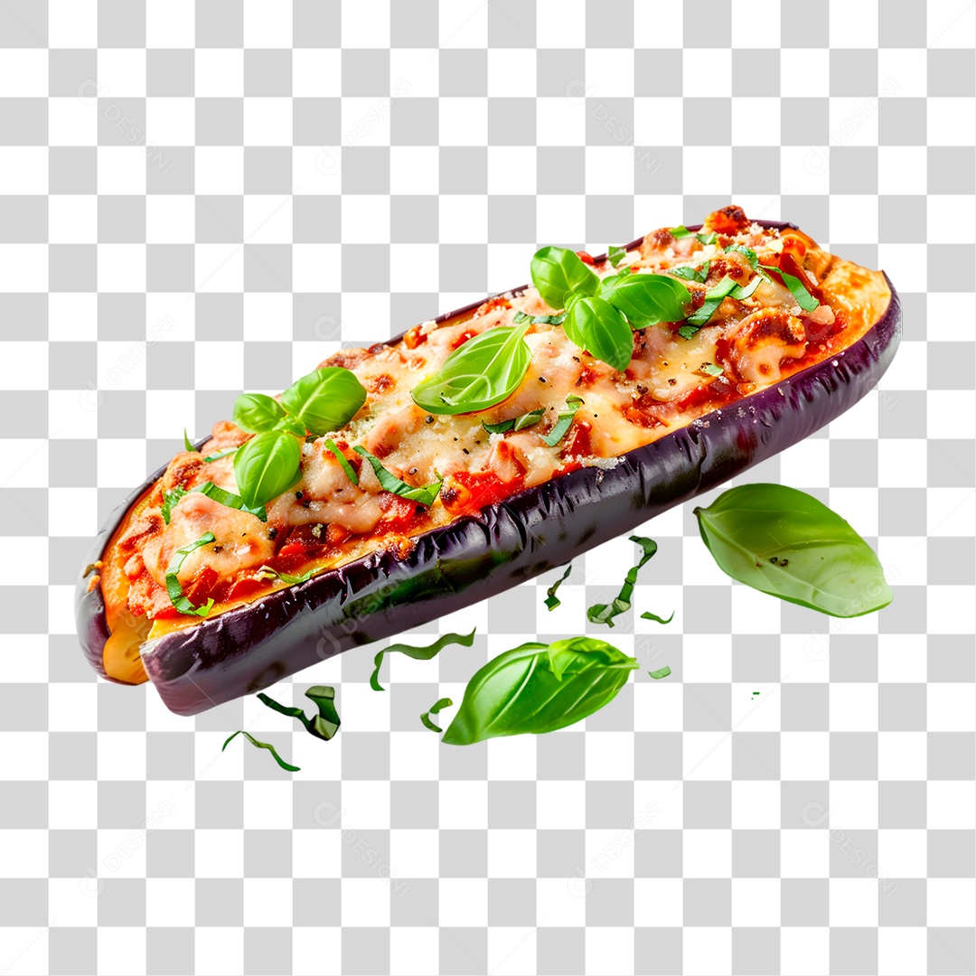 Berinjela Recheada PNG Transparente