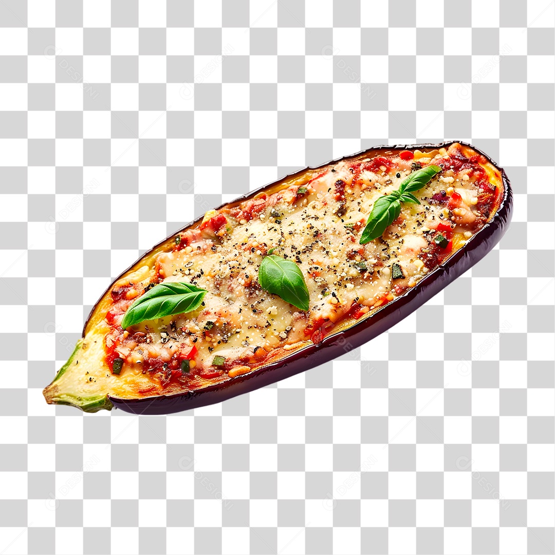 Berinjela Recheada PNG Transparente