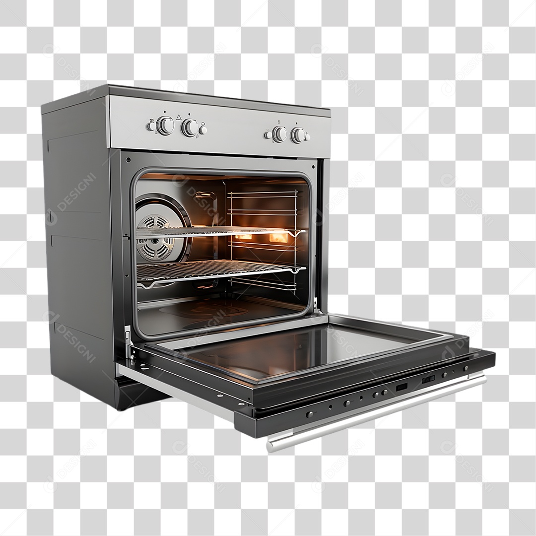 Forno de Porta Aberta PNG Transparente