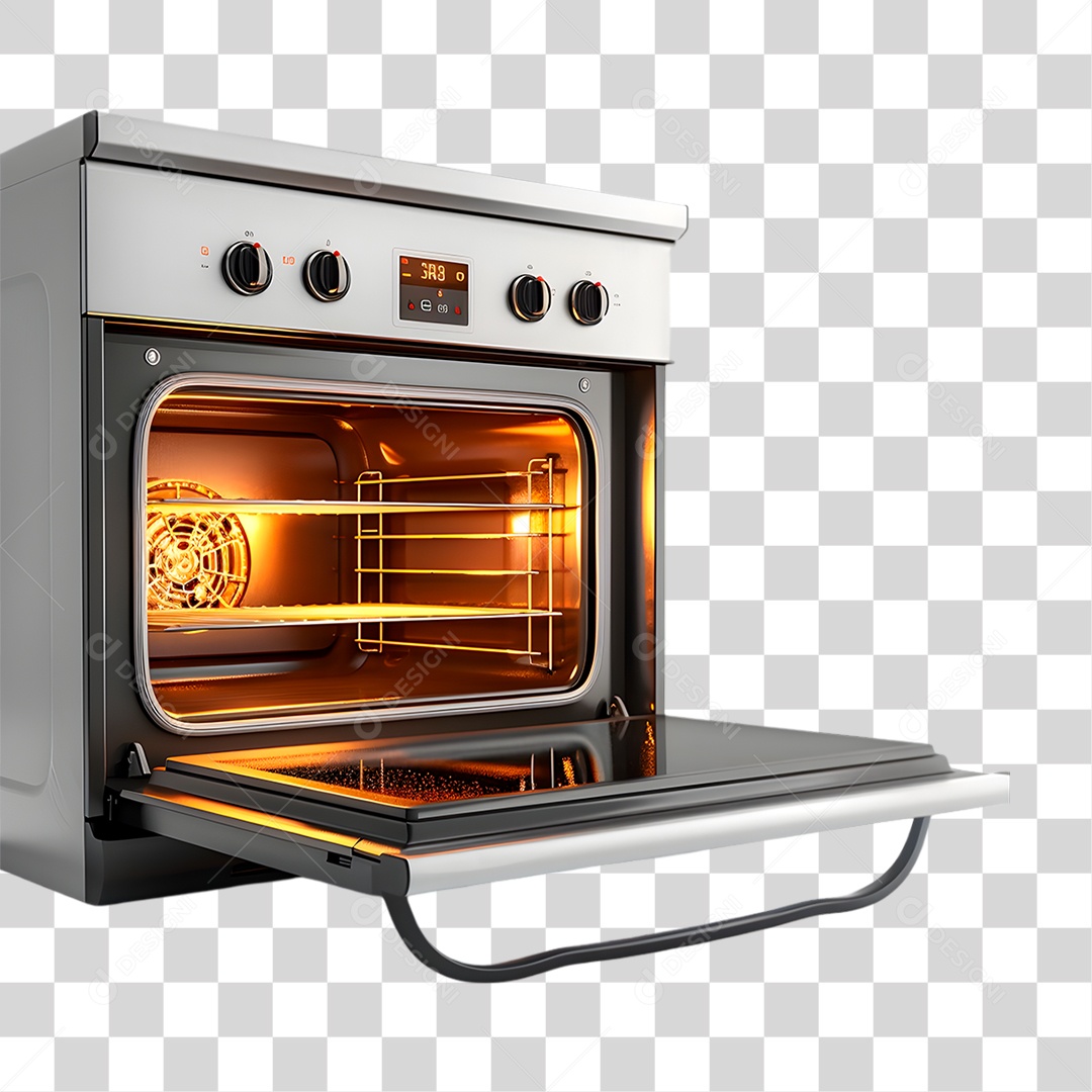 Forno de Porta Aberta PNG Transparente